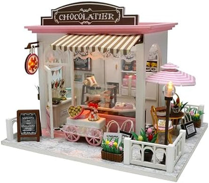 Miniature Wizardi Tiny Home Kit - Chocolatier Wooden Doll House Kit by Wizardi