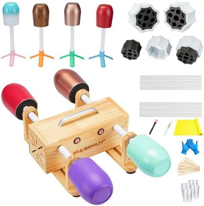 4 Cup Turner for Crafts Tumbler,Epoxy Glitter 4 arms Tumbler Full Kits,DIY Cuptisserie Turner,Cup Spinner Machine Kit for Crafts Epoxy Tumbler by WAQONUY