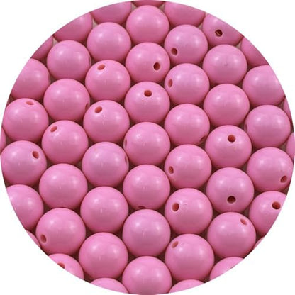60pcs Acrylic Round Beads for Crafts 14mm Resin Candy Color Spacer Beads with Hole for Jewelry Making Sewing Crafts Decoration Necklaces Bracelets Earrings Supplies(Pink) by Unknown