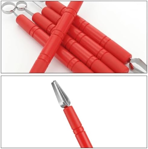 Yesland 5 Pack Pottery Carving Tool Set, Stainless Steel, Double-Sided, Smooth Handles, Clay Sculpting Tools for Ceramic Trimming - Image 5