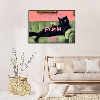 Lzyueyuan Cat Stamped Cross Stitch Kits for Adults Beginner, AbstractCross Stitch Ornament Kits Counted Embroidery Needlepoint Kits Home Decor 15.7 X 11.8 inch - Image 3