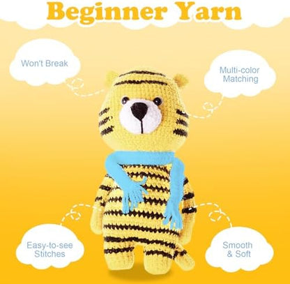 8x50g Beginner Crochet Cotton Yarn for Crocheting Easy-to-See Stitches - Image 2