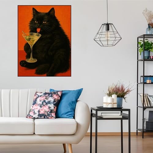 Lophomie Diamond Art Kits for Adults, 5D Cat Diamond Painting Kits 12x16 in - Image 4