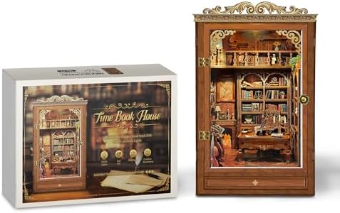 Book Nook Kit DIY Miniature House 3D Wooden Puzzle - Time Book House - Image 7