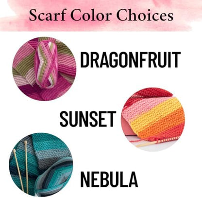 The Spinning Hand Knitting Kit for Beginners Adults – Educator-Designed, Self-Striping Wool Yarn, Bamboo Needles & Video Tutorials (Dragonfruit) - Image 4