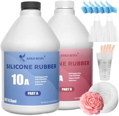 KHKD RESIN Silicone Mold Making Kit 1 Gallon, 10A Liquid Silicone by KHKDRESIN