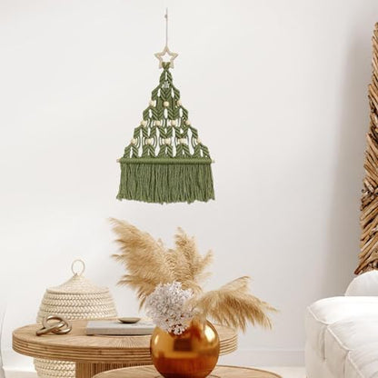 Christmas Tree Macrame DIY Kit Boho Style Handmade DIY Kit Decor Ornament - Image 5