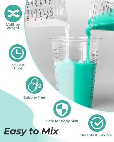 Nicpro 74oz Silicone Mold Making Kit 20A, Platinum Liquid Silicones Rubber - Image 3