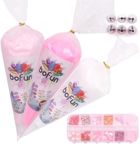 BoFUN Decoden Cream Glue Charms Kits, Whipped Cream Glue Clay for Crafts by BoFUN