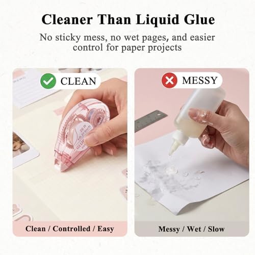 MARCADORUS Glue Tape Roller, Double-Sided Tape for Scrapbooking, 6 Pack - Image 2