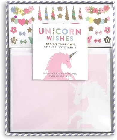 Mrs. Grossman's Design Your Own Sticker Notecards, Unicorn Wishes by MrsGrossmans