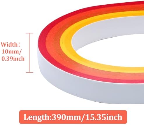 Auvotuis 10mm Width Quilling Paper Strips 40 Colors 900 Strips, Length 39cm - Image 2