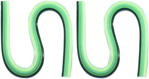PATIKIL 540x10mm Rainbow Quilling Strips Paper 240Pcs, Gradient Green by PATIKIL