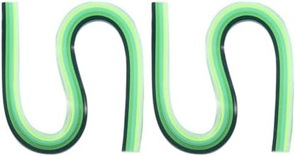 PATIKIL 540x5mm Rainbow Quilling Strips Paper 240Pcs, Gradient Green by PATIKIL