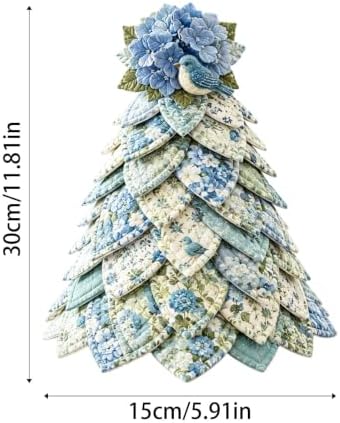DIY Quilted Christmas Tree Kit, 3D Fabric Patchwork Craft Set for Adults & Beginners, Handmade Holiday Sewing & Tabletop Decor Project, Creative Crafting Gift Box (#Y) - Image 3