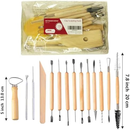 S & E TEACHER'S EDITION 19 Pcs Pottery Tools & Clay Sculpting Tools - Image 4