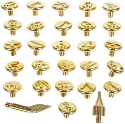 2sets Copper Woodworking Tool 26 Letters Set Craft Pyrography Soldering Iron Tip Writing Signing Wood Burning Project - Image 2