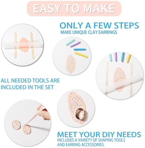 Patemby Clay Earring Jewelry Making Kit, Art Crafts DIY for Teen Girl Gift - Image 3