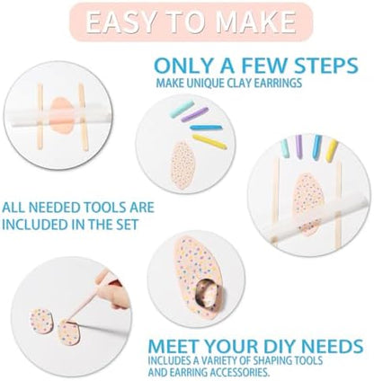 Patemby Clay Earring Jewelry Making Kit, Art Crafts DIY for Teen Girl Gift - Image 3