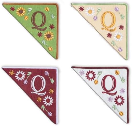 Personalized Embroidered Corner Mark, 4 Pack, Finished Initial Felt Bookmark Corner, Gift for Book Lover by Unknown