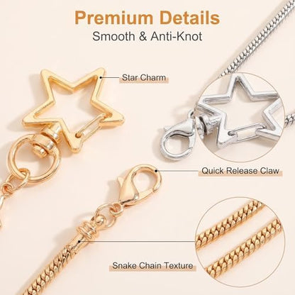 10PCS Beadable Keychain Bars Mixed Color Chain Keychains Key Chain Making Kit - Image 5