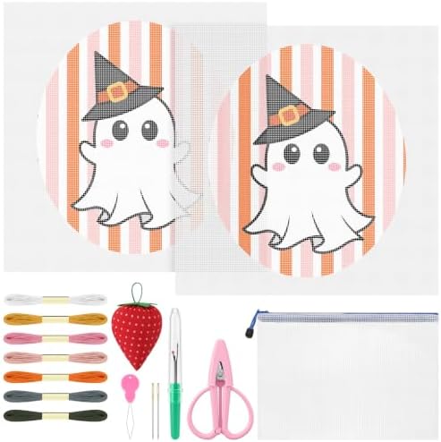 XunYee Needlepoint Canvas Kit, Halloween Haunt Boo by XunYee