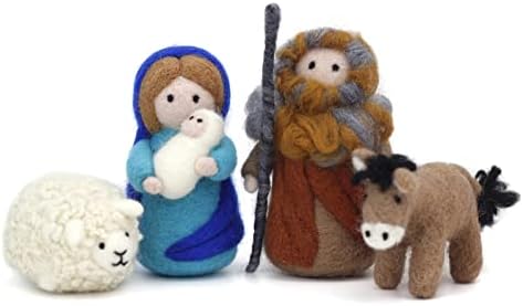 Feltsky Nativity Felting Kits for Adults Including Everything to Make - Craft Kits - Needle Felting Kits for Beginners - Height 4 inch by Artec360CraftFeltsky