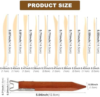 Pottery Trimming Tool for Clay and Ceramics, Double Ended Stainless Steel Pottery Wheel Tool with 10 Pack Clay Sculpting Tools for Bowl, Cup and Vase Foot Trimming (6 mm) - Image 2