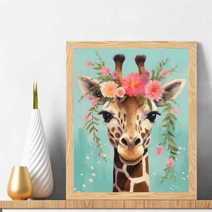 Natuyalo Giraffe Paint by Numbers Kit for Adults - Animal Paint by Number on Canvas Without Frame, DIY Acrylic Painting for Ideal Gift Home Wall Decor (16x20 Inch) - Image 2