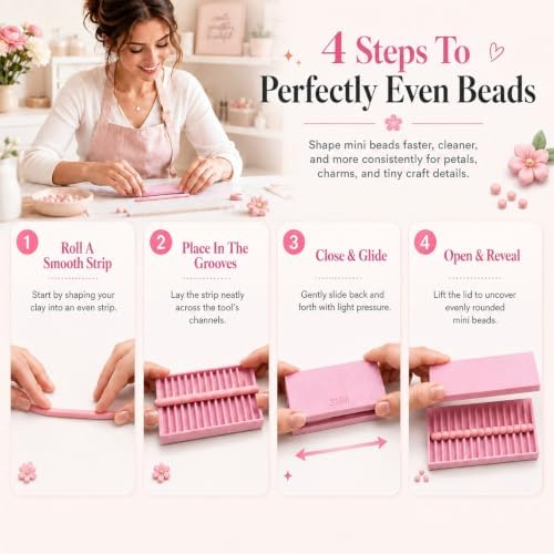 QAUUHJL 3D Print Clay Ball Maker Gel Bead Roller for Nails, Four Sizes Kit - Image 3