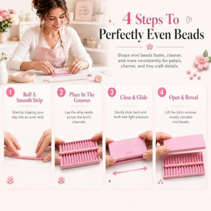 QAUUHJL 3D Print Clay Ball Maker Gel Bead Roller for Nails, Four Sizes Kit - Image 3