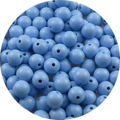 100pcs Acrylic Round Beads for Crafts 12mm Resin Candy Color Spacer Beads with Hole for Jewelry Making Sewing Crafts Decoration Necklaces Bracelets Earrings Supplies(Blue) by Unknown