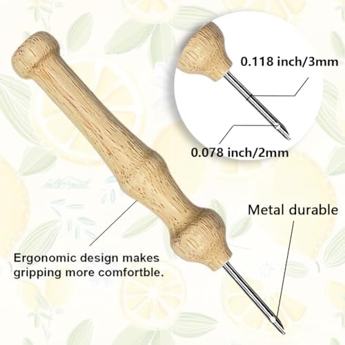 BEUNITONE 2Pcs Drinks Punch Needle Kit for Adults Beginners, Complete Embroidery Craft Kit Needlepoint Kits for Adults with Hoop, Punch Needle Starter Craft Set for Gifts and Home Decor 20x20CM - Image 3