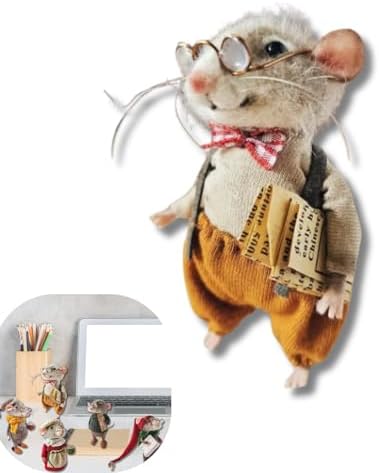 Cute Needle Felted Mouse, 2025 New Needle Felted Christmas Mouse Doll Decorations, Mini DIY Handmade Christmas Needle Felted Mouse Desktop Statue (D) by Unknown