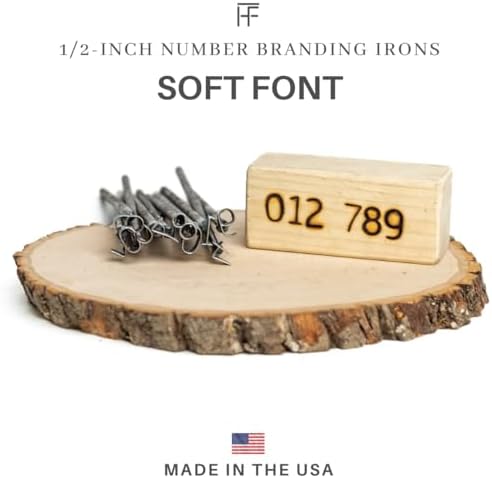1/2" Number Mini Steel Branding Irons Kit for Hats, Wood Burning, DIY Beginner Adult Crafts Bullet Points - Image 2