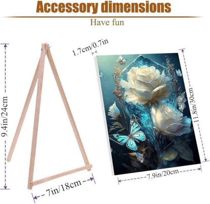 VIGEGU Flower Paint by Numbers Kit for Adults with Framed - Paint by Number with Wooden Easel DIY Nice Box Acrylic Oil Painting,for Wall Decor 8x12inch - Image 4