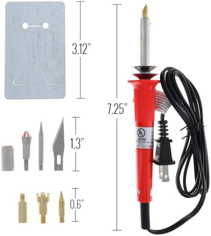 Beginner Pyrography Wood Burning Pen Kit 9pc Basic Starter Tool Set, Easy Craft Engraving Burner for DIY Projects and Hobby Use - Image 3