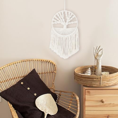 FREEBLOSS DIY Macrame Tree of Life Wall Hanging Kit Macrame Tapestry Wall Hanging Tree of Life Dreamcatcher Wall Hanging Decor for Living Room Macrame Kit for Beginner with Instruction - Image 3