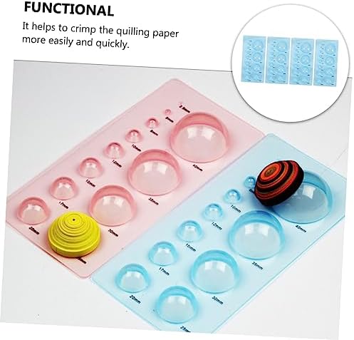4 Pcs Plastic Quilling Mold for Children DIY Crafting with Half Sphere - Image 5