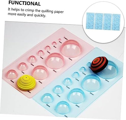 4 Pcs Plastic Quilling Mold for Children DIY Crafting with Half Sphere - Image 5