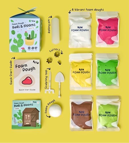 Pott’d Foam Dough Collectibles Air Dry Clay Kit for Adults, DIY Crafts Includes Clay Tools, Colourful Foam Clay, Guides for Mini Food Characters, Plant Projects and Date Night Creations - Image 3