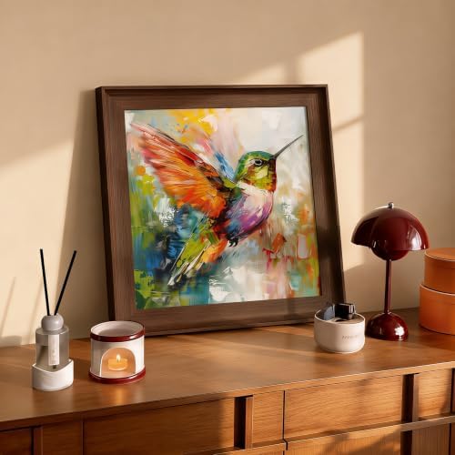 Colorful Hummingbird Stamped Cross Stitch Kits for Beginner 13.7x13.7 Inch - Image 3