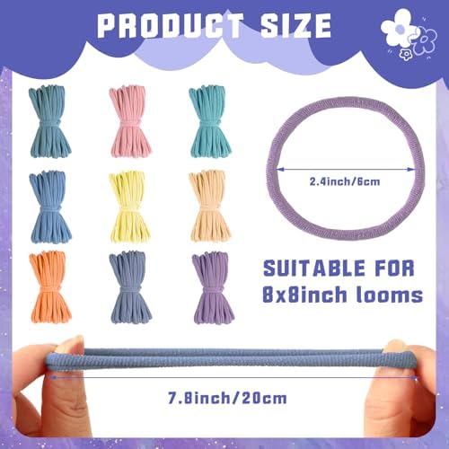 FEBSNOW Weaving Loom Refill Loops 180 Pcs Rainbow Potholder Bands - Image 2