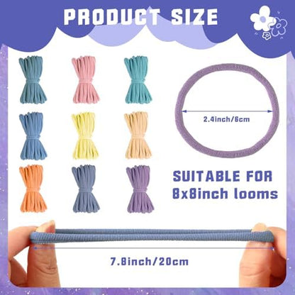 FEBSNOW Weaving Loom Refill Loops 180 Pcs Rainbow Potholder Bands - Image 2