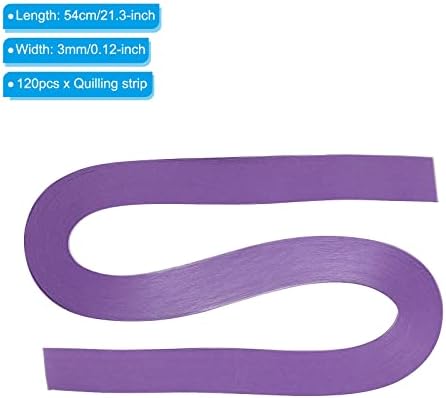 PATIKIL Quilling Strips Paper 120pcs 1/8"(3mm) 54cm Origami Paper Quilling Strip for Art DIY Hand Craft Christmas Dark Purple - Image 2