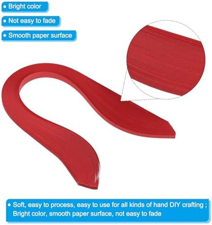 PATIKIL Quilling Strips Paper 600pcs 5mm 39cm Origami Paper Quilling Kits for Art DIY Hand Craft Christmas, Bright Red - Image 3