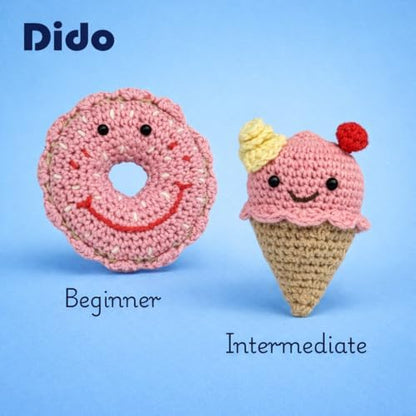 Crochet Kit for Beginners, Donut or Ice Cream Amigurumi Crochet Starter Kit - Image 2