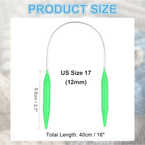HARFINGTON Size US 17 (12mm) Plastic Circular Knitting Needles 16 Inch(40cm) Round Knitting Needle for Handmade Projects DIY Weave - Image 2