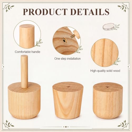 Ferrochef Cup Pottery Molds Clay Tools Set Wooden Sculpture Scraper Pottery Carving Tool Cup Handle Shape Clay Cutters for DIY Mug Vase Art Making (Small-Medium,12, 12, 12oz) - Image 3