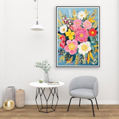 YarnMate Paint by Numbers Kit for Adults - Flowers in Vase Paint by Number on Canvas Without Frame, DIY Acrylic Painting for Gift Home Wall Decor (16x20 Inch) - Image 4